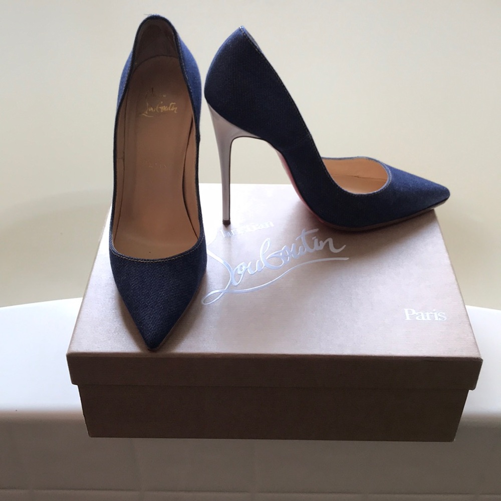 ❌SOLD❌Christian Louboutin So Kate’s Denim 120mm - Picture 4 of 6